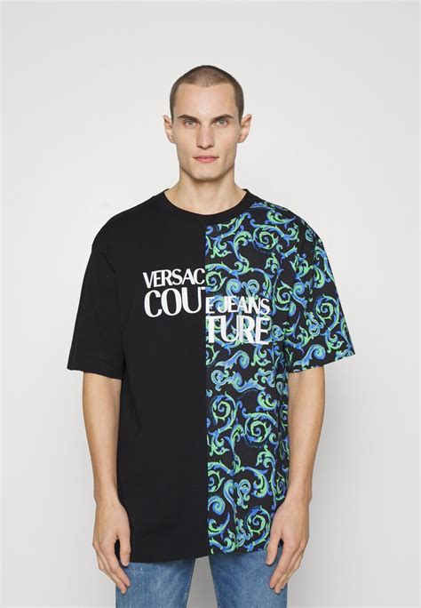 versace jean cotoure print shirt|Versace Jeans black label.